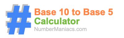 base 5 to base 10 calculator.